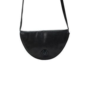 Designer Womens Leather Silver Tone Crossbody Shoulder Handbag Midnight Blue